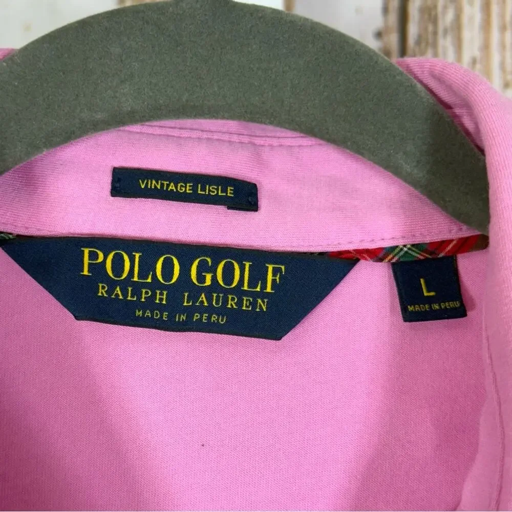 Polo Golf, Ralph Lauren Men's Pink Polo Shirt. Size Large. Excellent condition!